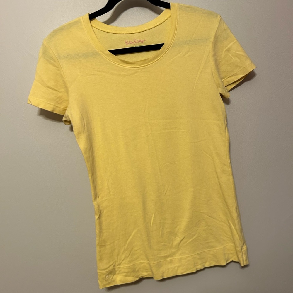 Lilly Pulitzer Yellow Summer Tshirt Resort Cruise Beach BBQ